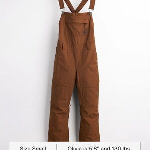 Burton Gortex Avalon Snow Bibs.  Size small zip sides for easy bathroom breaks.